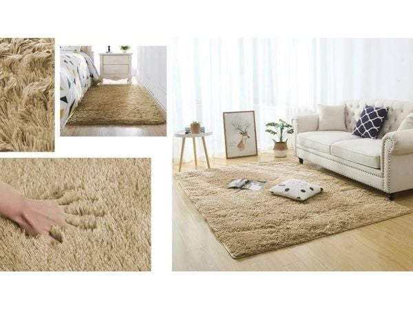 Strado shaggy teppe 60x90 CappuccinoCamel (lys brun)