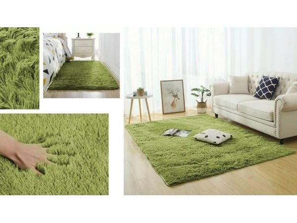 Strado shaggy-teppe 60x90 GreenGrass (grønn)