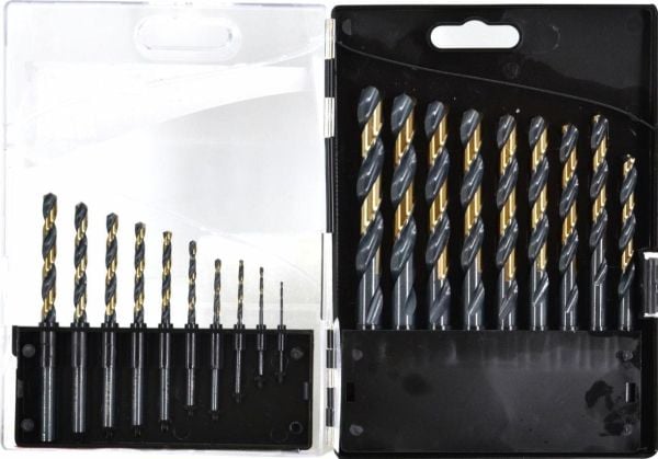 Boresett AWTools metall HSS M2 komplett 19 deler /1,0-10,0 mm/ Premium AW42003