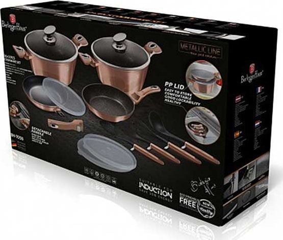 Berlinger Haus granitt grytesett Bh-7058 Rose Gold 13 deler