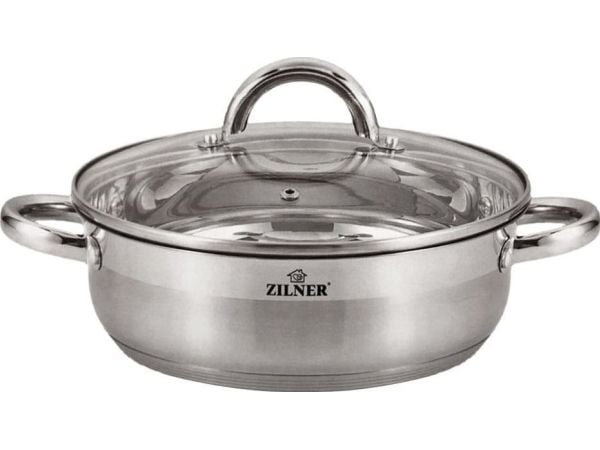 Zilner GARNEK STAL.NIERDZ. PŁASKI 6.0L 28CM ZILNER ZL-7405 ZL-7405