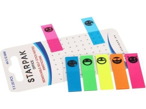 Starpak bokmerker 44x12/20K 5 farger mix, 24/1008