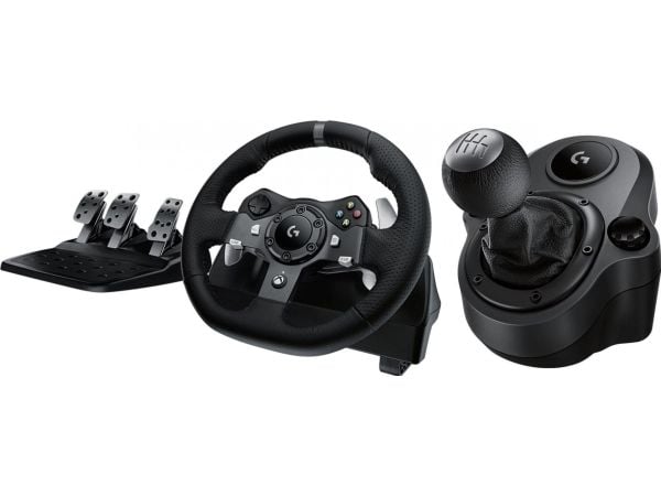 Logitechin ohjauspyörä G920 Driving Force (941-000123) + vaihteisto G29, G920 Driving Force (941-000130)