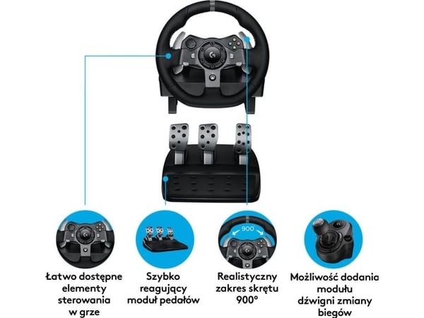 Logitech G920 Driving Force Steering Wheel (941-000123) + G29 Shifter, G920 Driving Force (941-000130)