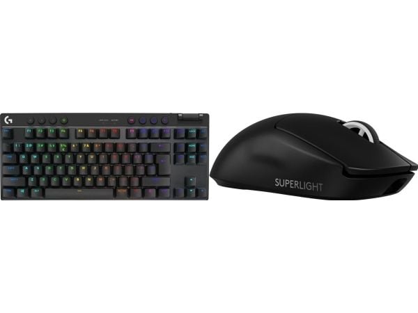 Logitech PRO X TKL Lightspeed gamingtastatur GX Brown (920-012136) + Logitech G PRO X SuperLight 2-mus (910-006630)