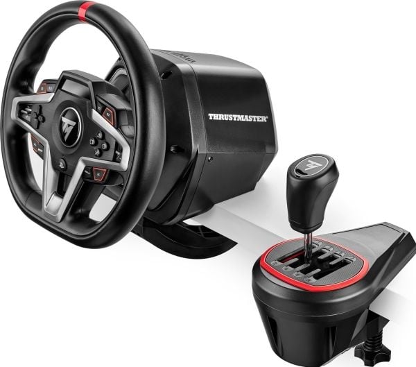 Thrustmaster rattet T128 for PS5/PS4/PC (4160781) + girspake TH8S (4060256)