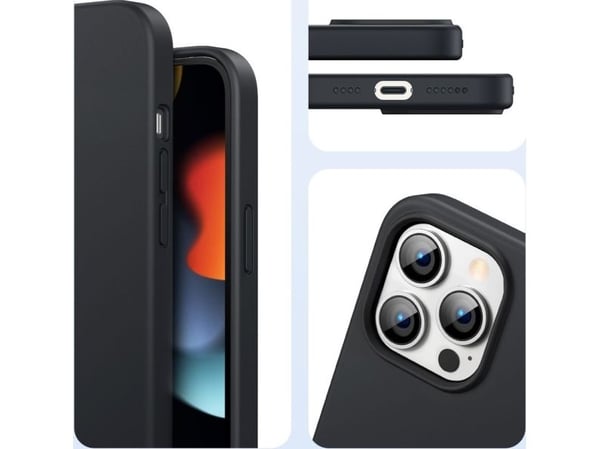 Ugreen beskyttende silikonetui med fleksibel silikon til iPhone 13 Pro - svart