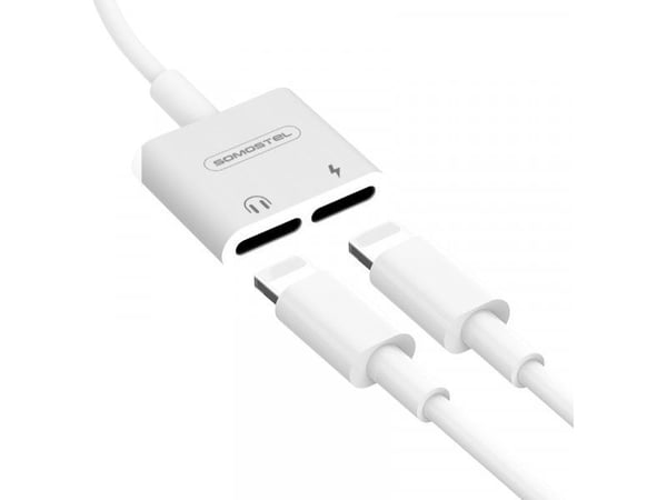 Adapter USB Somostel SMS-BZ05 Lightning - Lightning x2 Biały (28265)