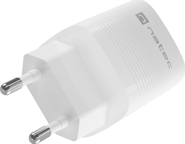 Natec Ribera-lader 1x USB-A 1x USB-C 3 A (NUC-2140) + USB-C til USB-C-kabel 2 m svart