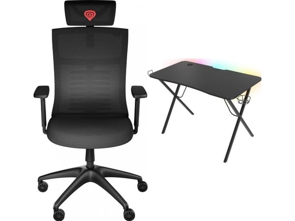 Genesis ASTAT 200 G2 nojatuoli Musta (NFG-1943) + Holm 200 RGB lajittelupöytä 113cm x 60cm Genesis ASTAT 200 G2 nojatuoli Musta (NFG-1943) + Holm 200 RGB lajittelupöytä 113cm x 60cm