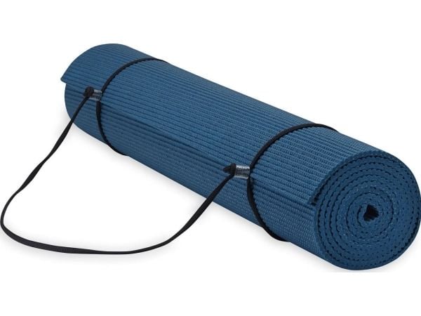 Gaiam GAIAM ESSENTIALS yogamatte 6 mm med stropp - Navy 63314