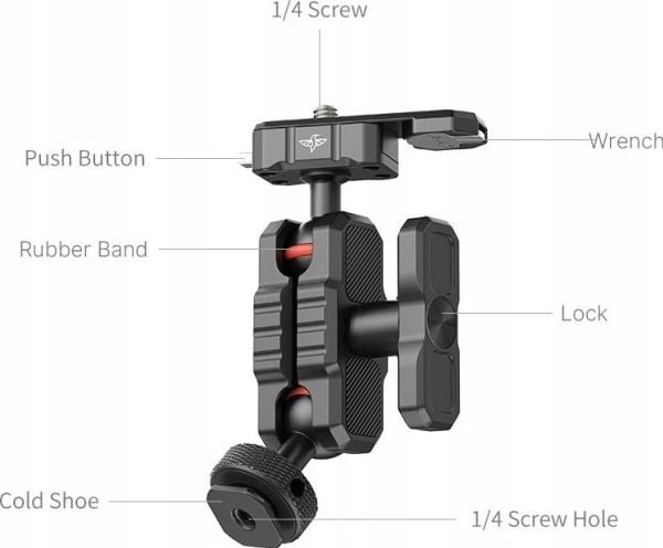 Ulanzi Magic Arm-feste med ledd for skjermlampe, Ulanzi R089