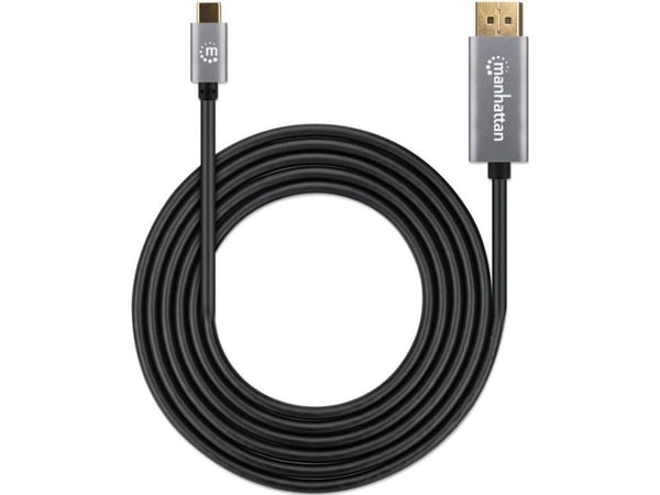 Manhattan 354844, 2 m, USB Type-C, DisplayPort, Uros, Uros, Suora
