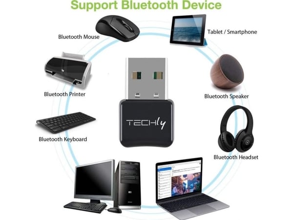 Techly IDATA USB-BLT5, USB-vastaanotin, 29 g, Musta