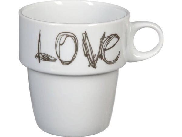 Art-Pol sett med 6 kopper Love 260 ml