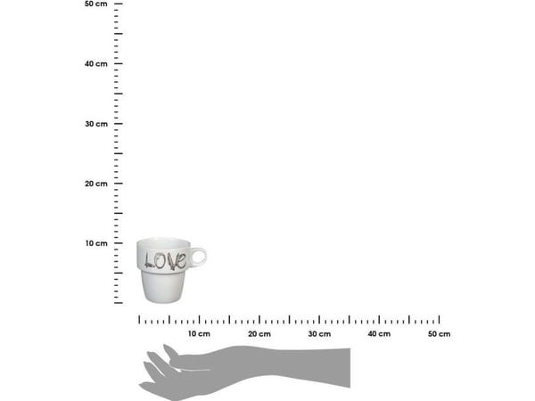 Art-Pol sett med 6 kopper Love 260 ml