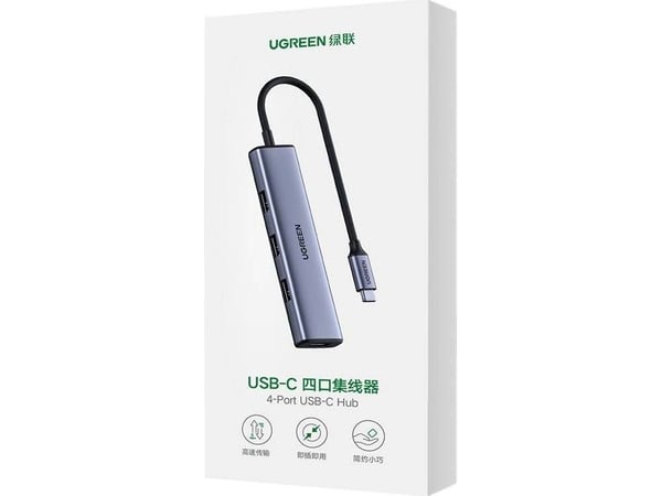 Ugreen USB Type C HUB splitter - 4x USB 3.2 Gen 1 sølv (CM473 20841)