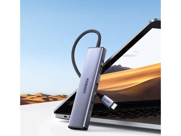 Ugreen USB Type C HUB splitter - 4x USB 3.2 Gen 1 sølv (CM473 20841)