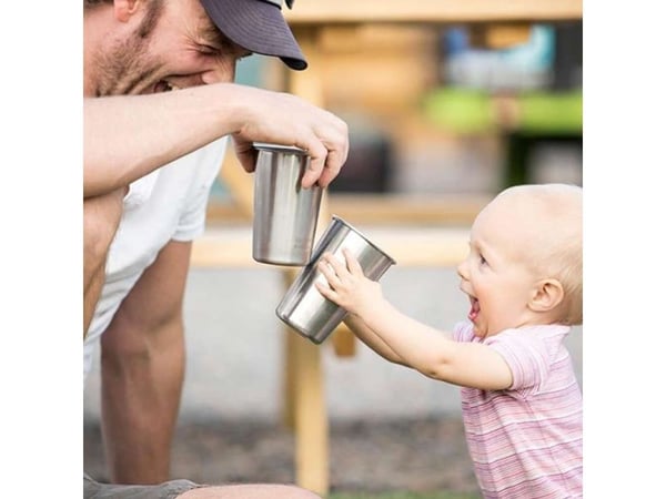 Klean Kanteen koppesett i stål 473 ml, 4 stk.