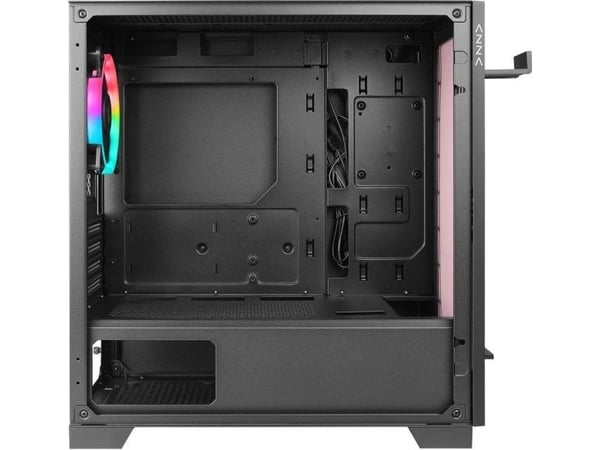 Azza Elise, Tower, PC, Musta, ITX, mikro ATX, Terästä, Karkaistu lasi, Multi