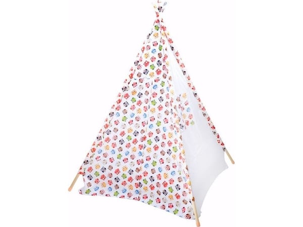 Jokomisiada wigwam tipi för barn, glada ugglor ZA3508