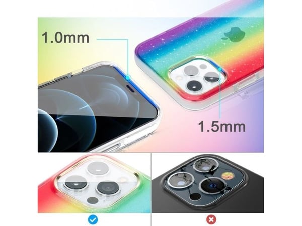 Kingxbar Ombre deksel/bakdeksel til iPhone 12 Pro Max flersfarget