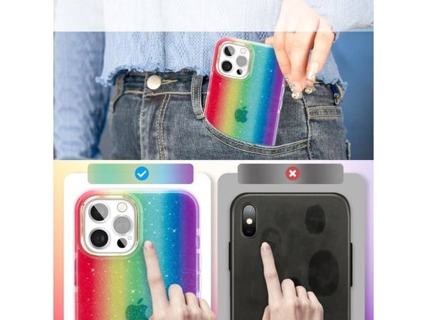 Kingxbar Ombre deksel/bakdeksel til iPhone 12 Pro Max flersfarget