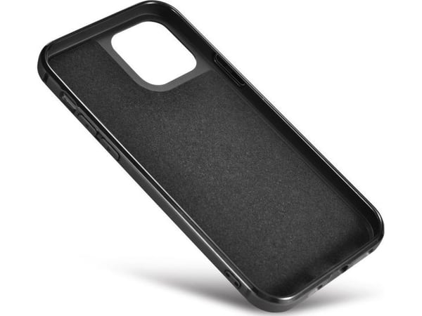 iCarer oljevoks i lærdeksel med naturlig skinn til iPhone 12 Pro Max svart (ALI1206-BK)