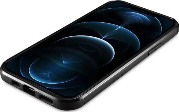 iCarer läder oljevax-skal med naturläder till iPhone 12 Pro Max svart (ALI1206-BK)