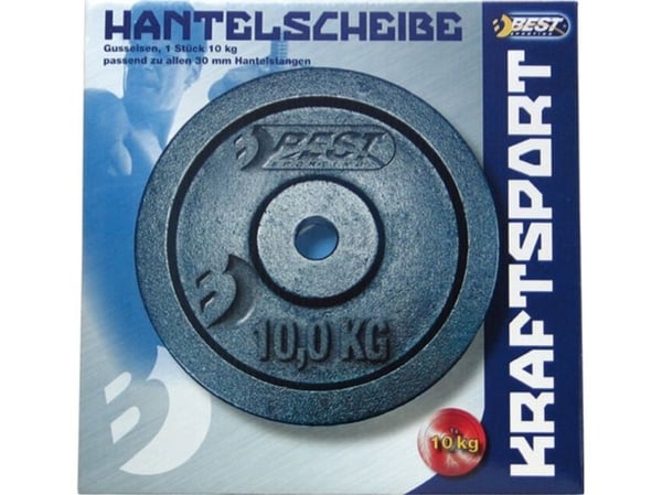 Best Sporting vekter støpejern svart 10 kg, Ø 30 mm