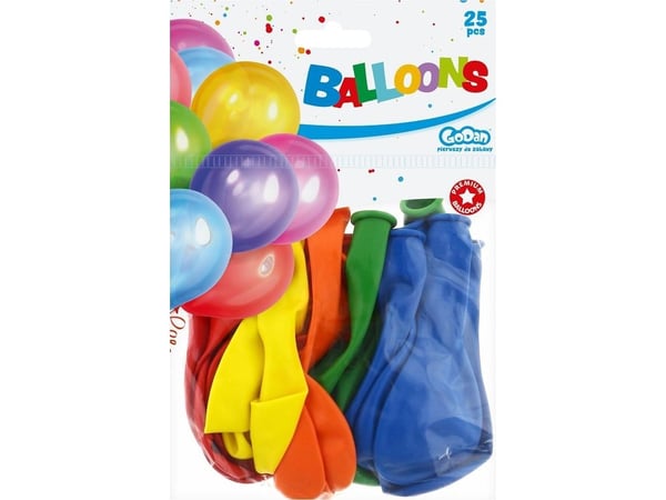 Gemar ballonger pastellfarger blandet, A80, 23 cm, 25 stk