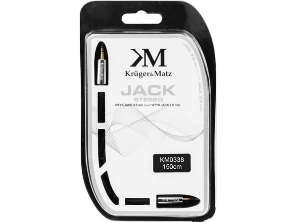 Kruger & Matz AUX - AUX 3,5 mm lydkabel 1,5 m svart