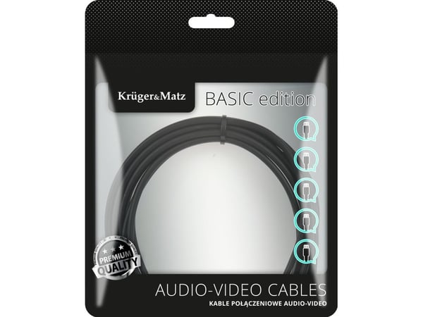 Kabel Kruger&Matz Toslink - Toslink 2 m svart (KM1223)