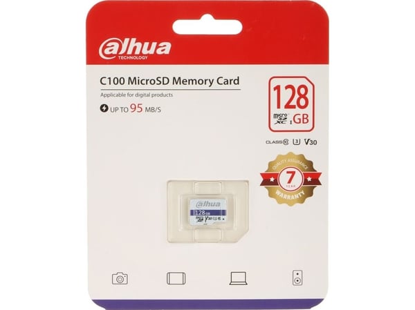 Dahua Technology C100, 128 GB, MicroSDXC, Klasse 10, UHS-I, 95 MB/s, 38 MB/s