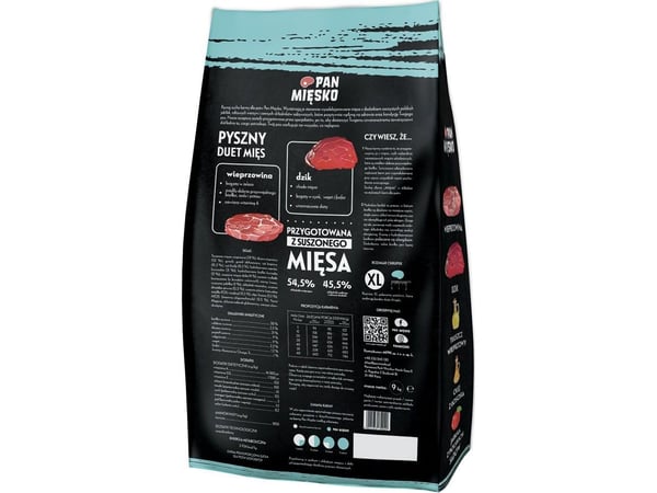 Pan Miesko Karma tørrfôr til hund svin med vilt (voksen) sprø XL, 9 kg