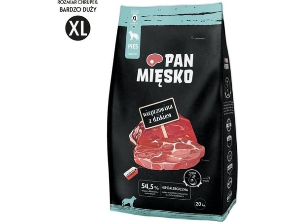 Pan Miesko Karma sucha dla psa villsvin & svin XL 20 kg