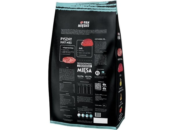 Pan Miesko Karma sucha dla psa villsvin & svin XL 20 kg
