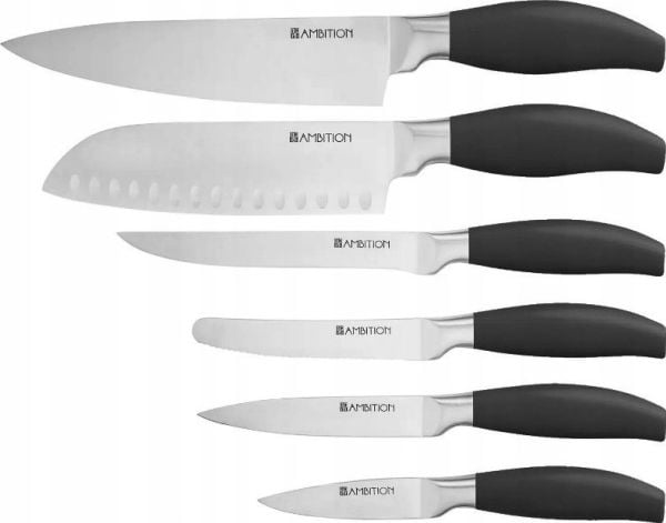 AMBITION av kniver i en trekloss Magnat 7-delt sort (51229)
