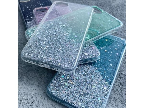 Hurtel Star Glitter Deksel Deksel til iPhone 13 Pro Shiny Glitter Deksel Svart