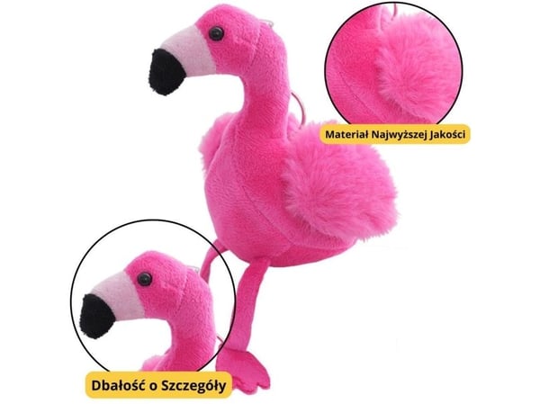 Flamingo Plush Avaimenperä Pörröinen koriste Vaaleanpunainen 12cm