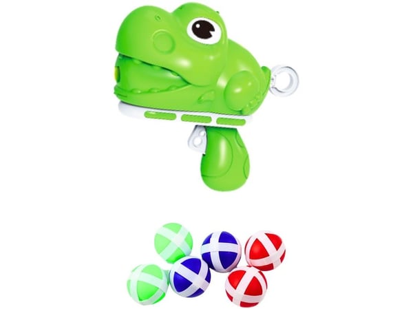 Dinosauruksen maalitauluammuntapeli Gun Velcro Ball - tarranauhapallot