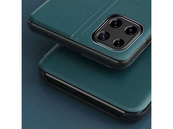 Hurtel Eco Leather View-deksel elegant boketui med stativ for Samsung Galaxy A22 4G - rød