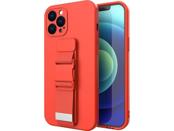 Hurtel köysi tapauksessa geelikotelo köysi ketju laukku köysi iPhone 12 mini punainen
