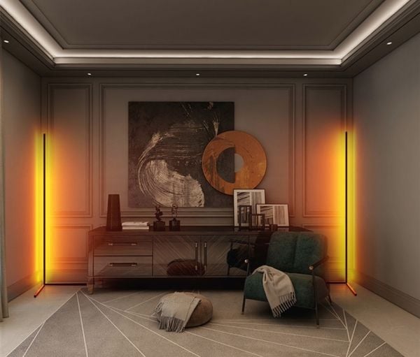 Mozos gulvlampe hjørne LC-RGB LED hvit