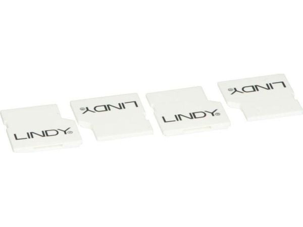 Lindy 40478, Portblokkering + nøkkel, SD card, Hvit, Akrylonitril-butadien-styren (ABS), 10 g