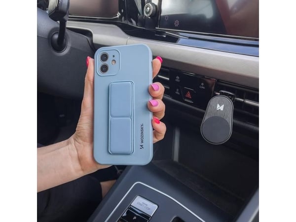 Wozinsky Wozinsky Wozinsky Kickstand Case joustava silikonikotelo jalustalla Samsung Galaxy A72 4G harmaa