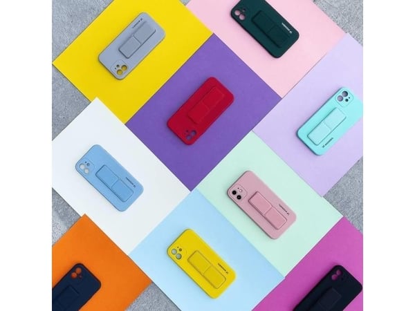 Wozinsky Wozinsky Wozinsky Kickstand Case joustava silikonikotelo jalustalla Samsung Galaxy A72 4G harmaa