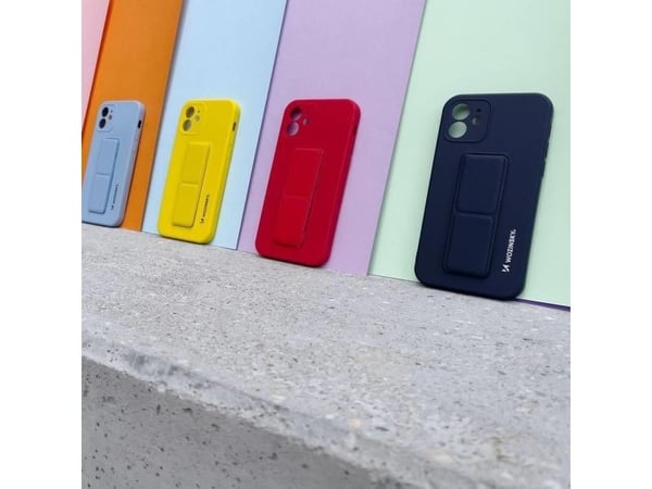 Wozinsky kickstand silikon-deksel med stativ til Samsung Galaxy A72 4G - rosa