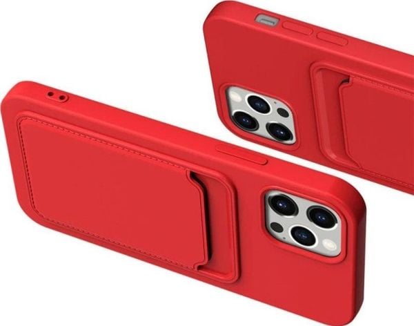 Kortholder i silikon-lommebok med kortfack og dokumenter for Samsung Galaxy S21 + 5G (S21 Plus 5G) - mørkegrønn