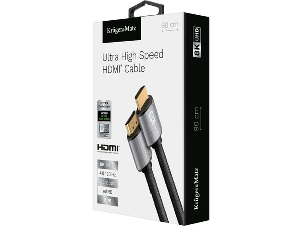 Kruger&amp;Matz HDMI - HDMI-kaapeli 0.9m musta (KM1264)
